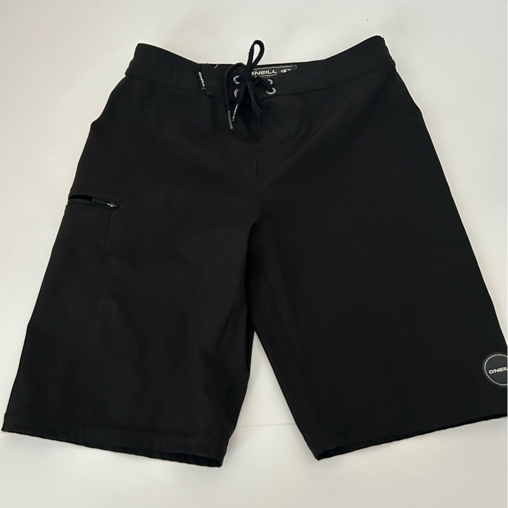 O'Neill HyperFreak Black Swim Beach Board Shorts Size 24